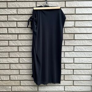 Bikini Bay Black Sheer Side Tie Bathing Suit Wrap